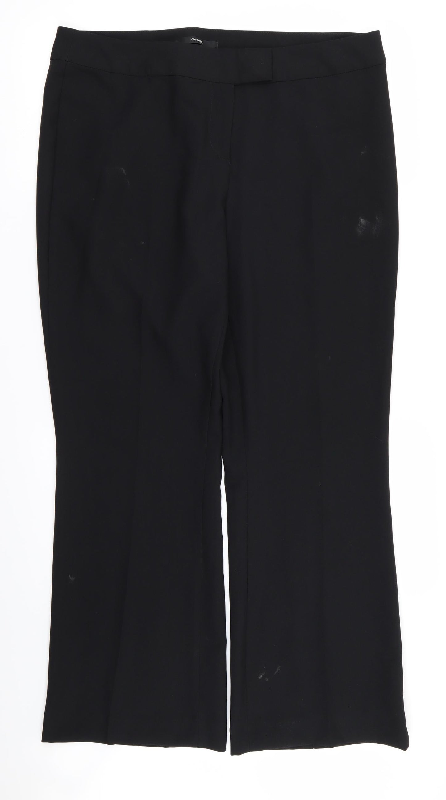 Asda George Womens Black   Trousers  Size 16 L26 in