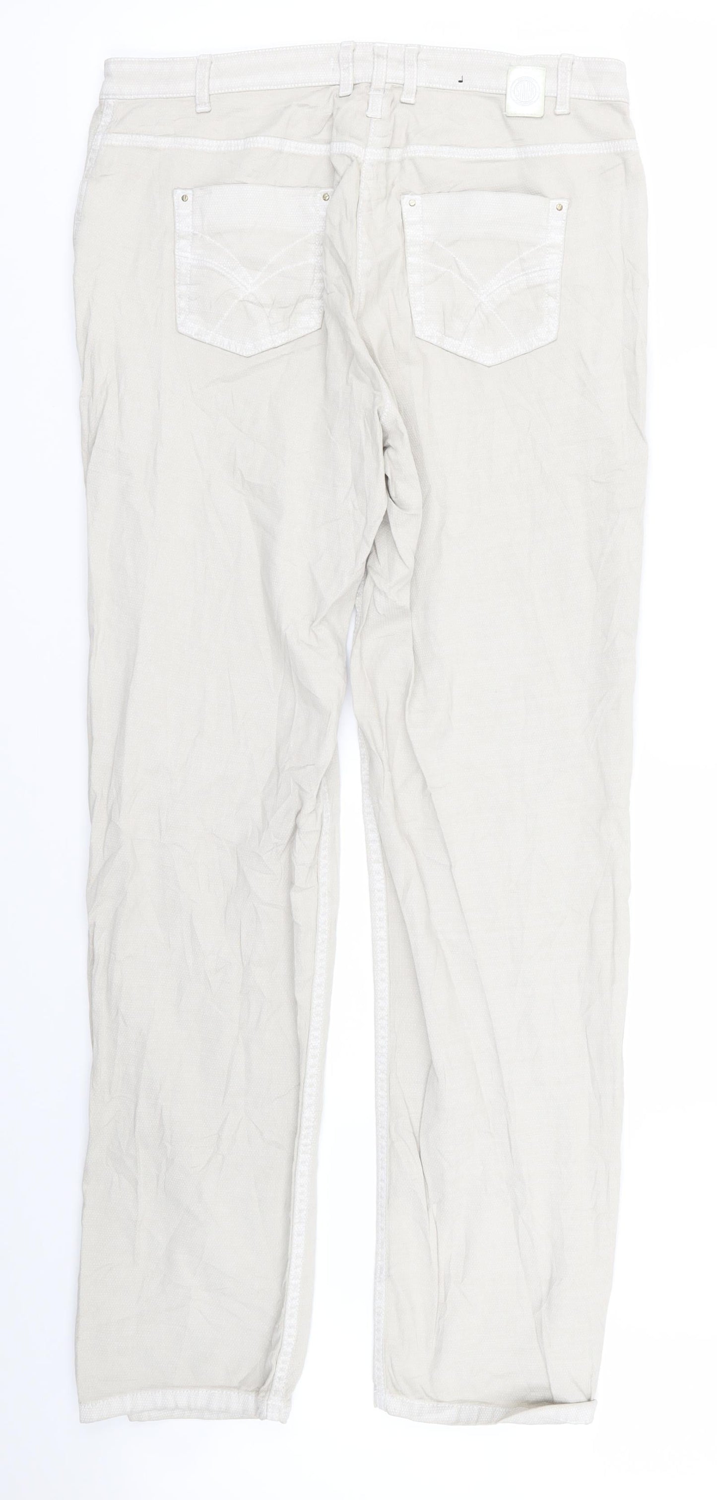 Womens UK Size 16 Stark Regular Fit  Beige Trousers