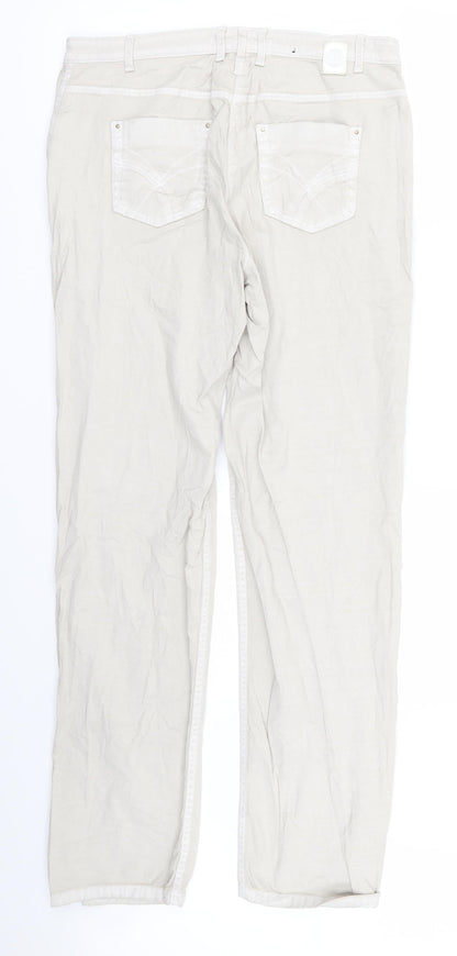 Womens UK Size 16 Stark Regular Fit  Beige Trousers