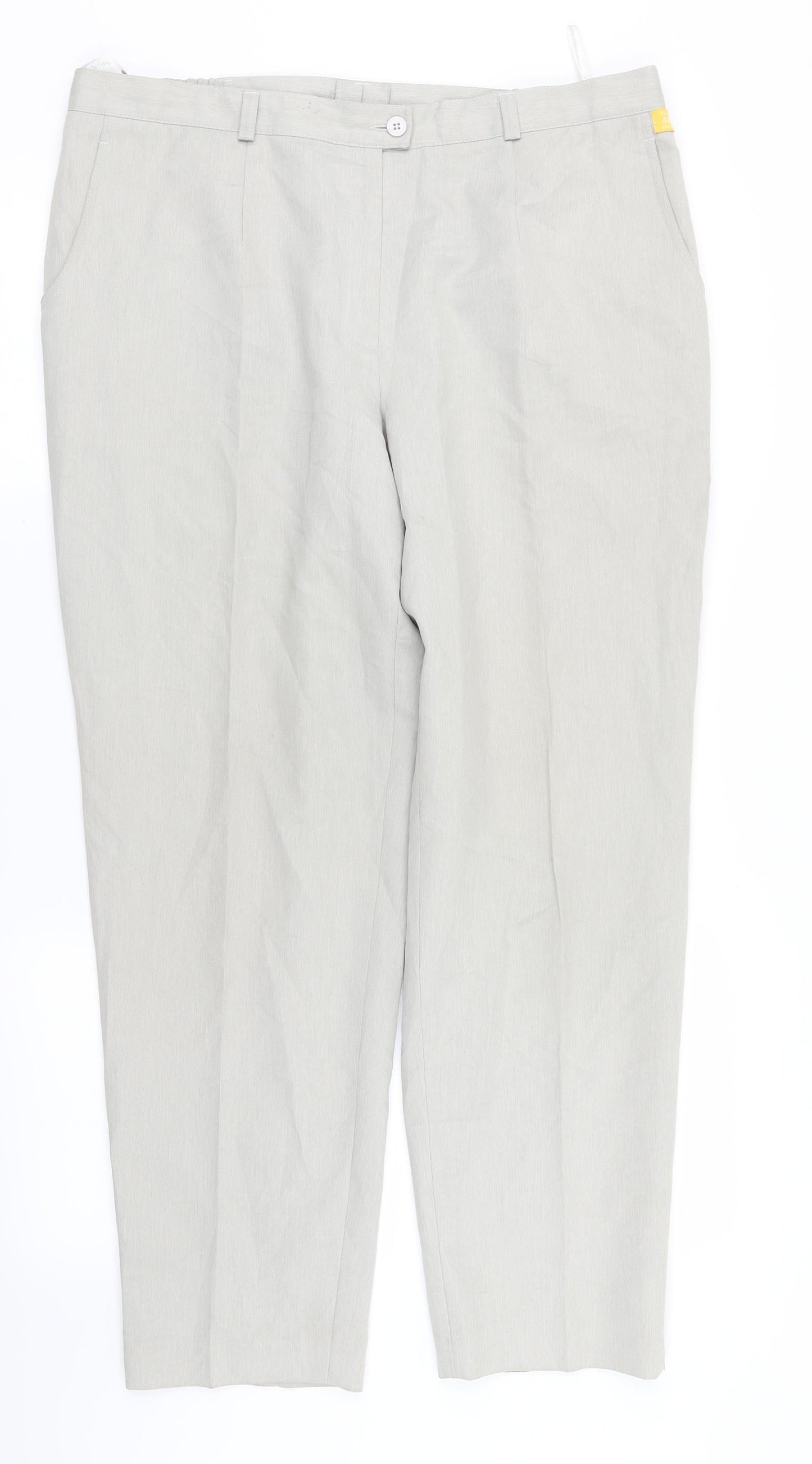 Womens UK Size 22 Preworn Regular Fit  Grey Trousers