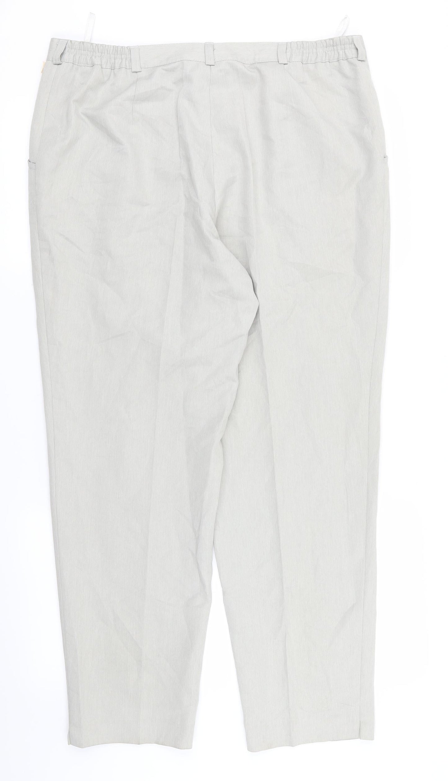 Womens UK Size 22 Preworn Regular Fit  Grey Trousers