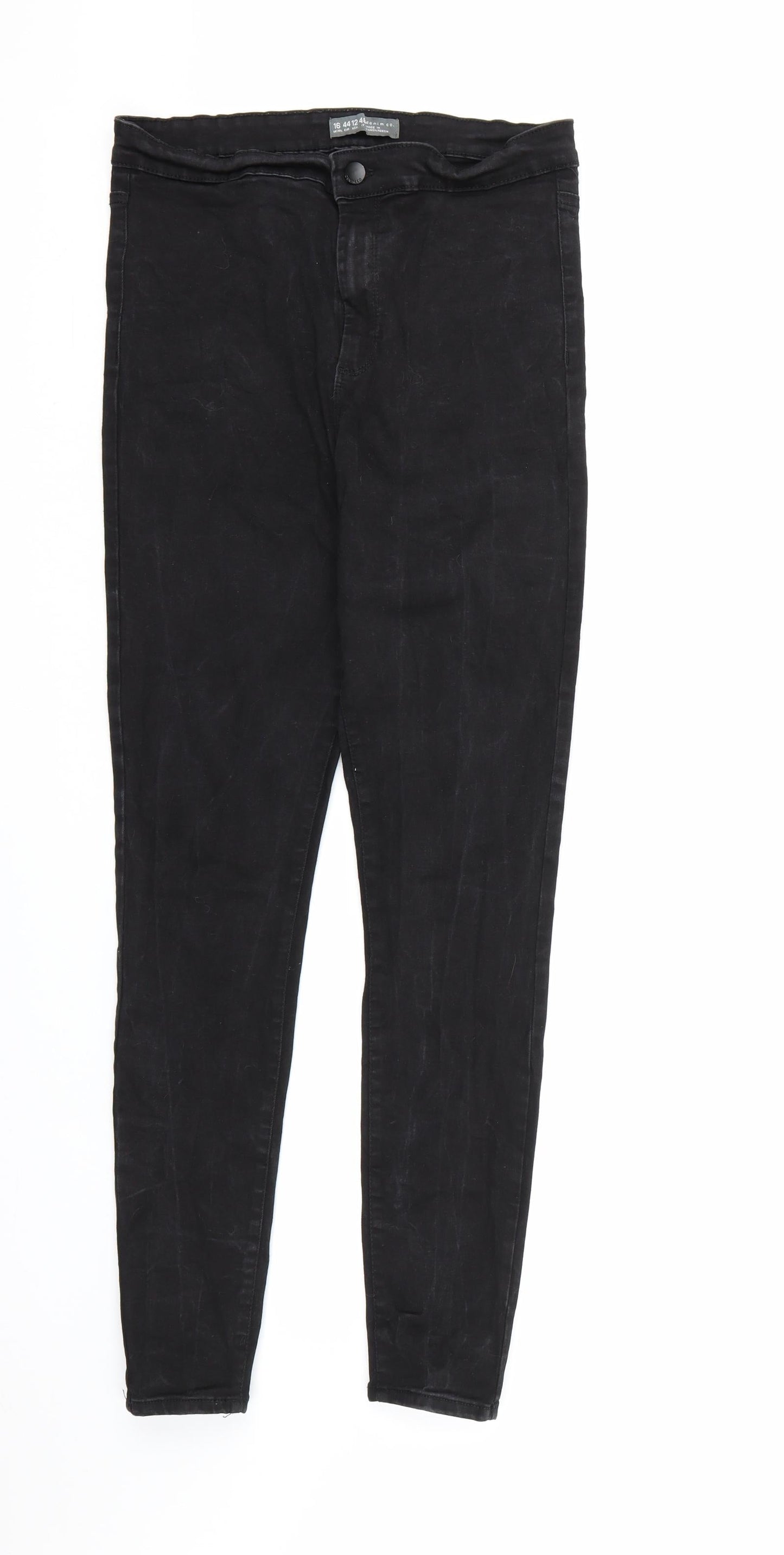 Denim & Co. Womens Black  Denim Skinny Jeans Size 16 L28 in