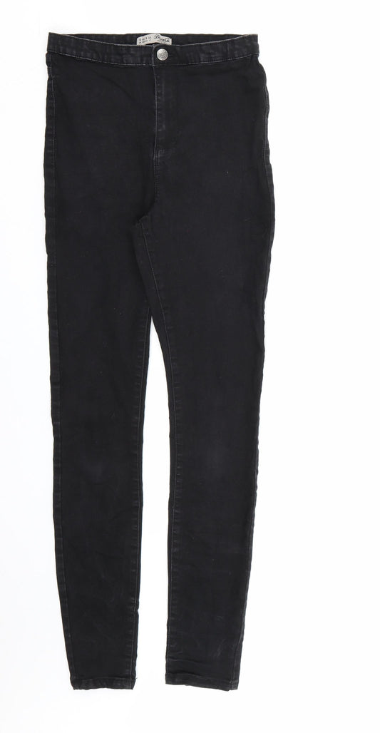 Denim & Co. Womens Black  Denim Skinny Jeans Size 12 L29 in