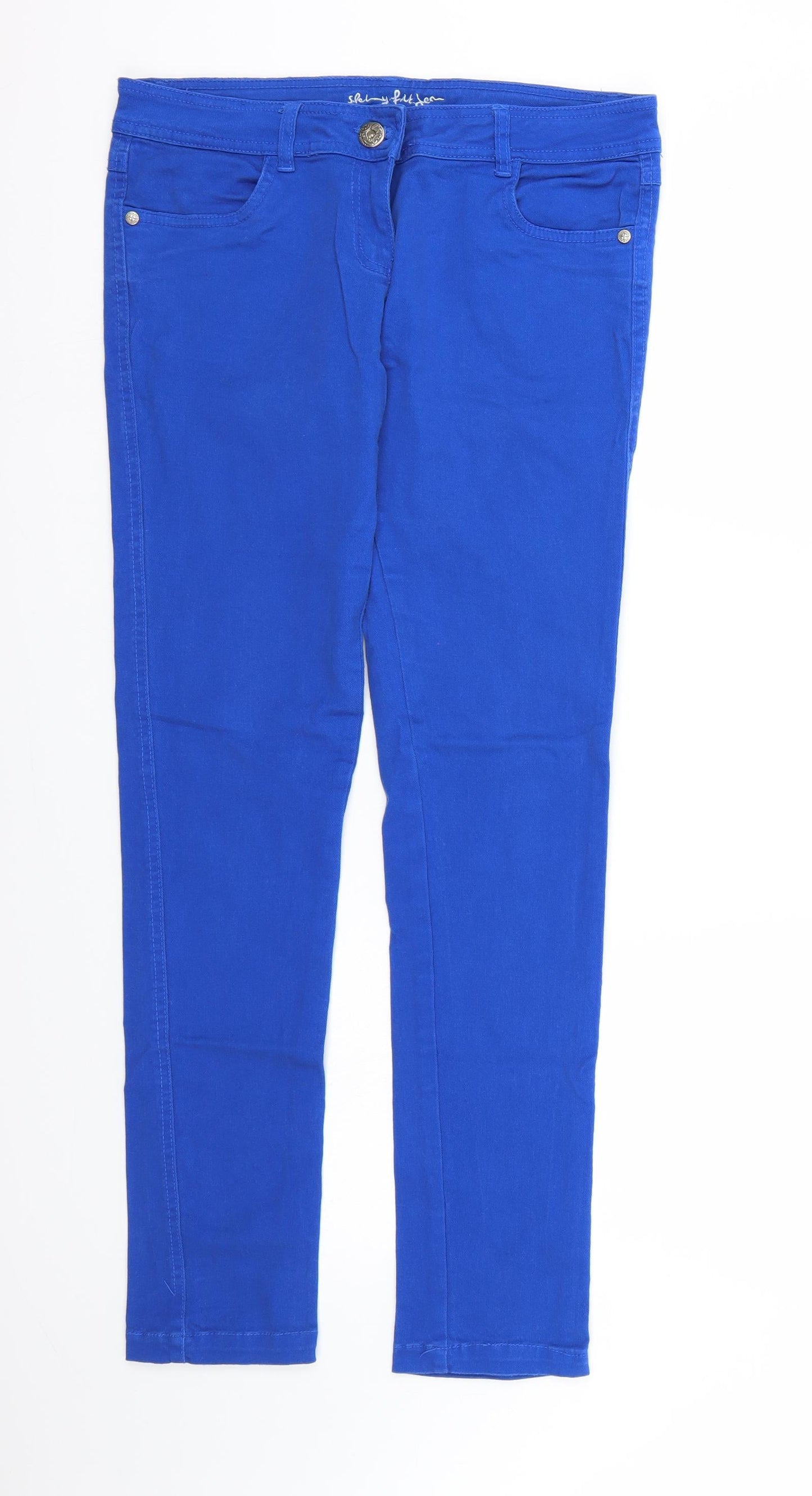 Denim & Co. Womens Blue  Denim Straight Jeans Size 12 L30 in