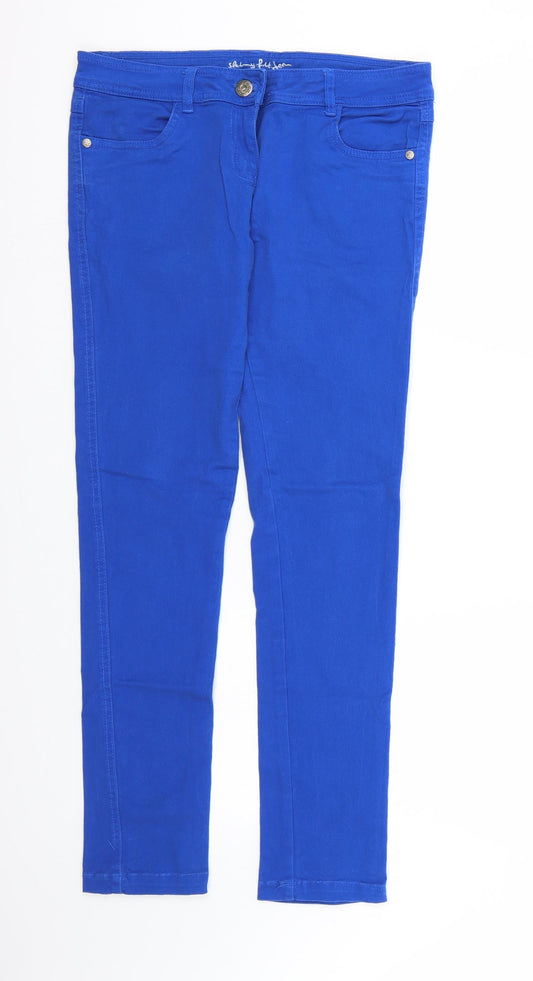 Denim & Co. Womens Blue  Denim Straight Jeans Size 12 L30 in