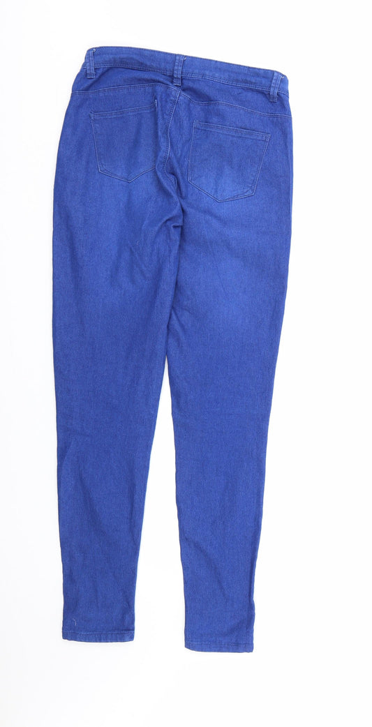 Denim & Co. Womens Blue  Denim Skinny Jeans Size 8 L28 in