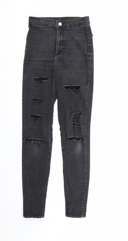 Topshop Womens Black  Denim Skinny Jeans  L32 in