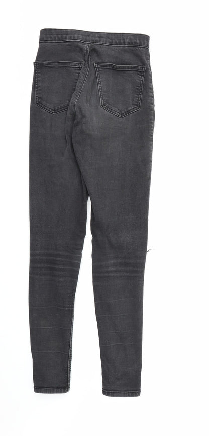 Topshop Womens Black  Denim Skinny Jeans  L32 in