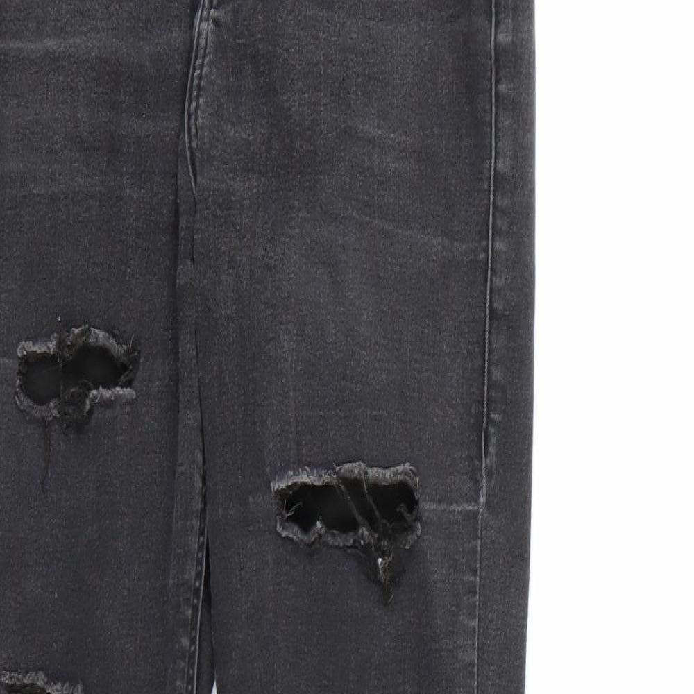Topshop Womens Black  Denim Skinny Jeans  L32 in