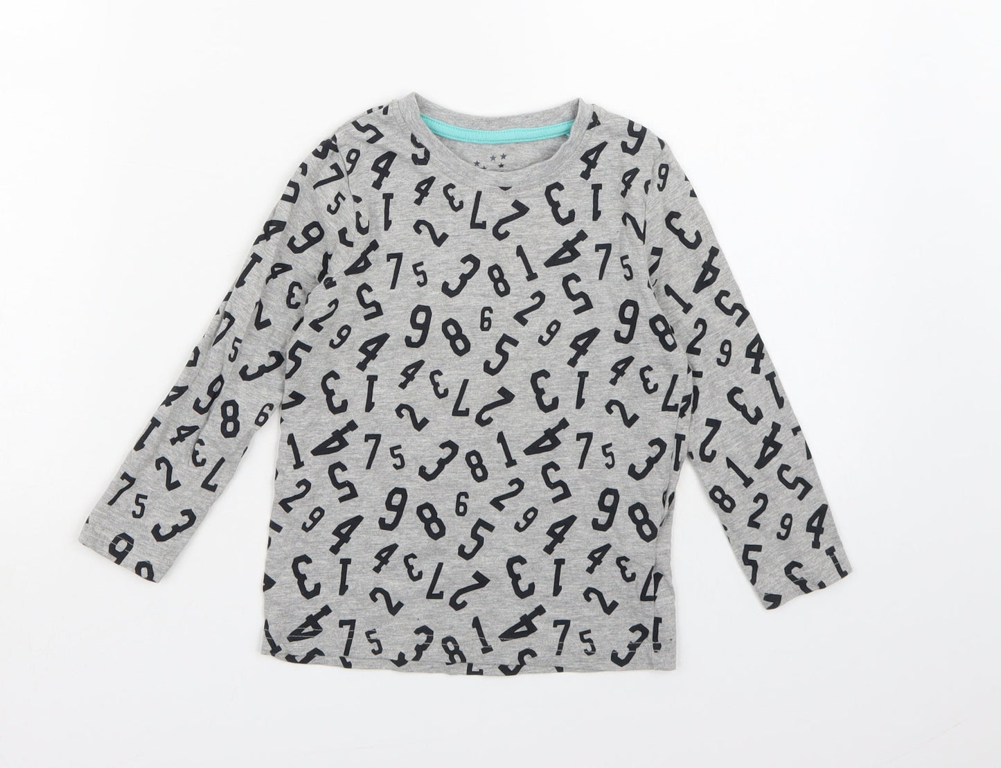 lulipu Boys Grey   Basic T-Shirt Size 2-3 Years