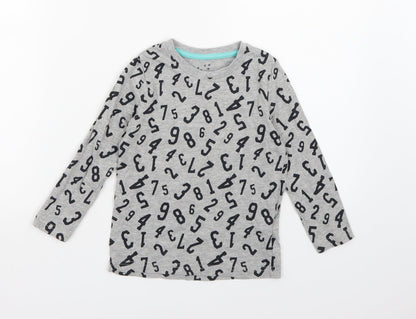 lulipu Boys Grey   Basic T-Shirt Size 2-3 Years