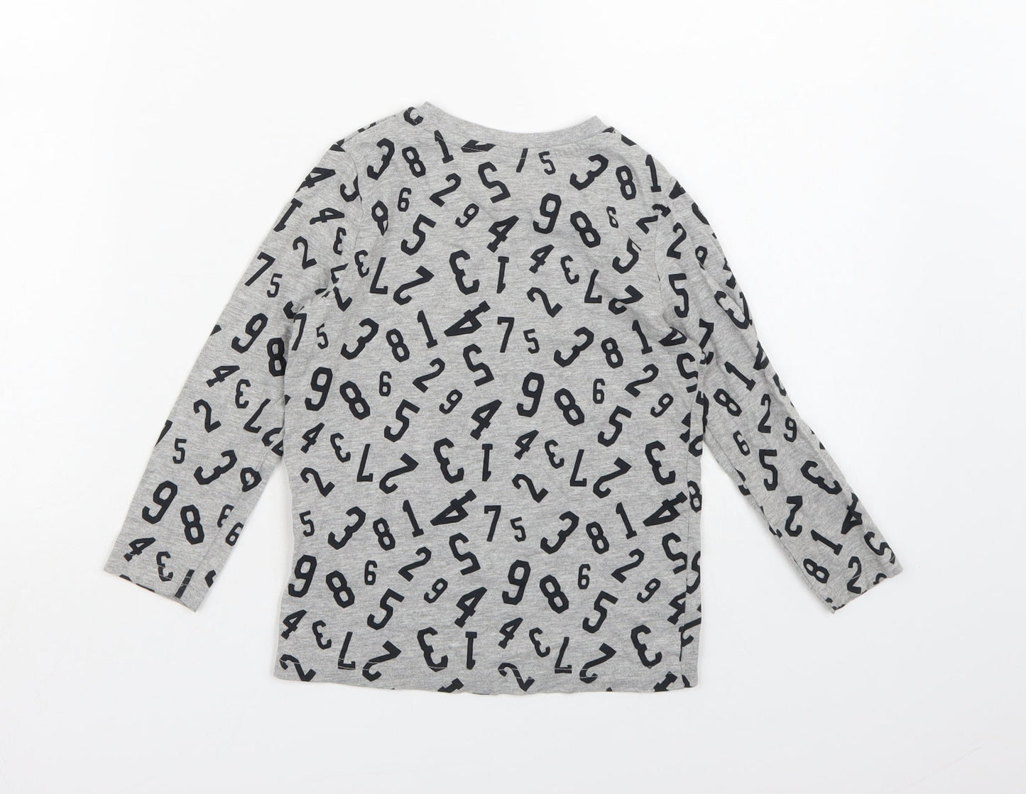lulipu Boys Grey   Basic T-Shirt Size 2-3 Years