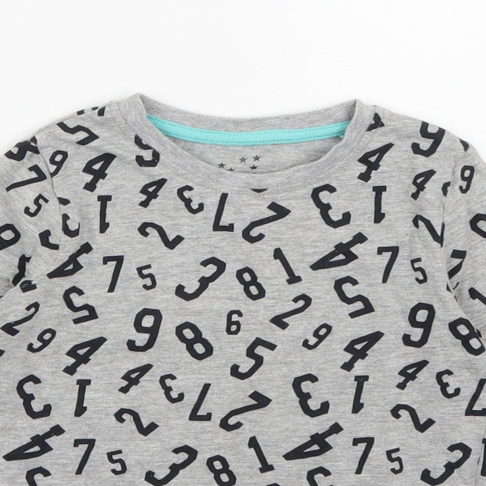 lulipu Boys Grey   Basic T-Shirt Size 2-3 Years