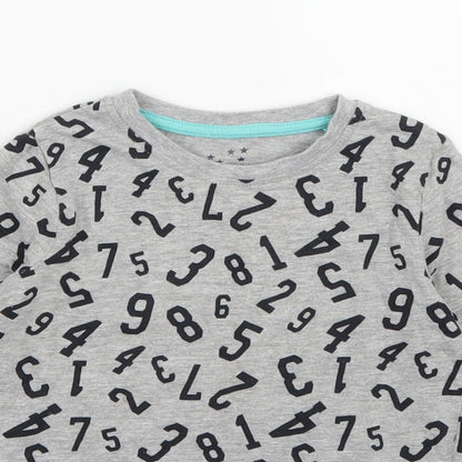 lulipu Boys Grey   Basic T-Shirt Size 2-3 Years