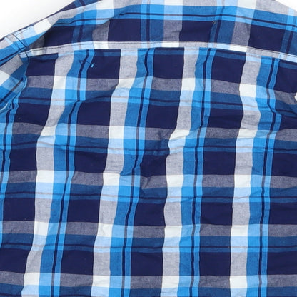 Rebel Boys Blue Check  Basic Button-Up Size 3-4 Years