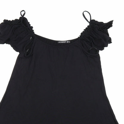 Womens UK Size 8 Atmosphere Black Basic Blouse