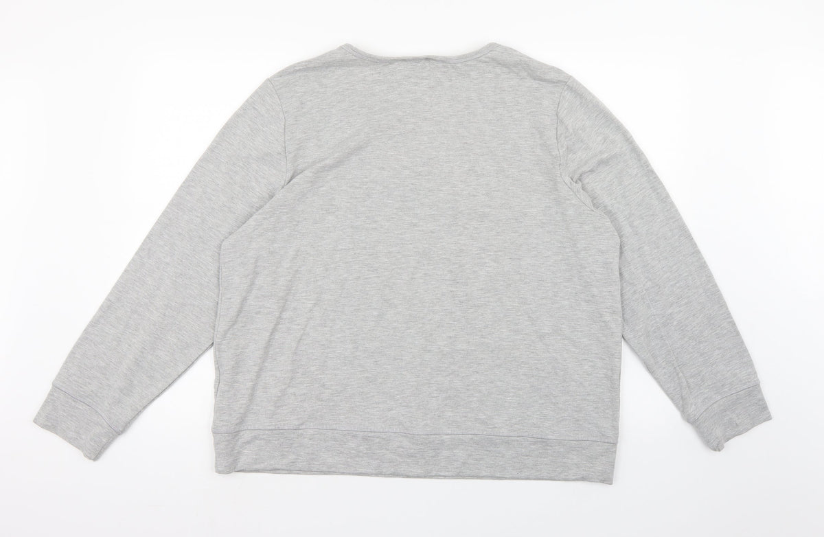 Buffalo Womens Grey  Jersey Pullover Sweatshirt Size XL
