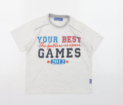 Happy Tree Boys White   Basic T-Shirt Size 8 Years
