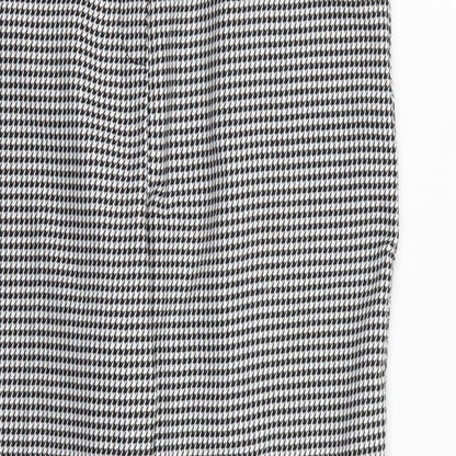 F&F Womens White Houndstooth  Pedal Pusher Trousers Size 8 L26 in