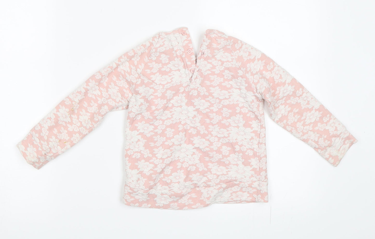 F&F Girls Pink Floral  Pullover Sweatshirt Size 2-3 Years