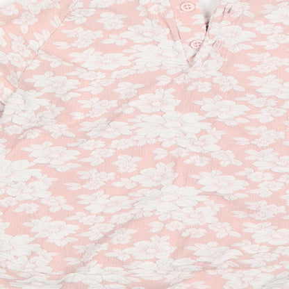 F&F Girls Pink Floral  Pullover Sweatshirt Size 2-3 Years