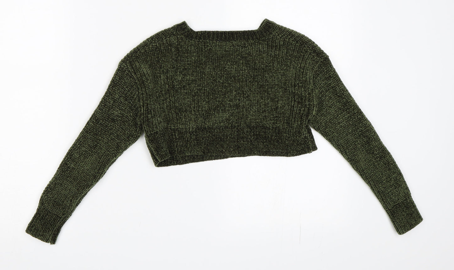 New Look Girls Green   Pullover Jumper Size 9 Years  - cropped jumper