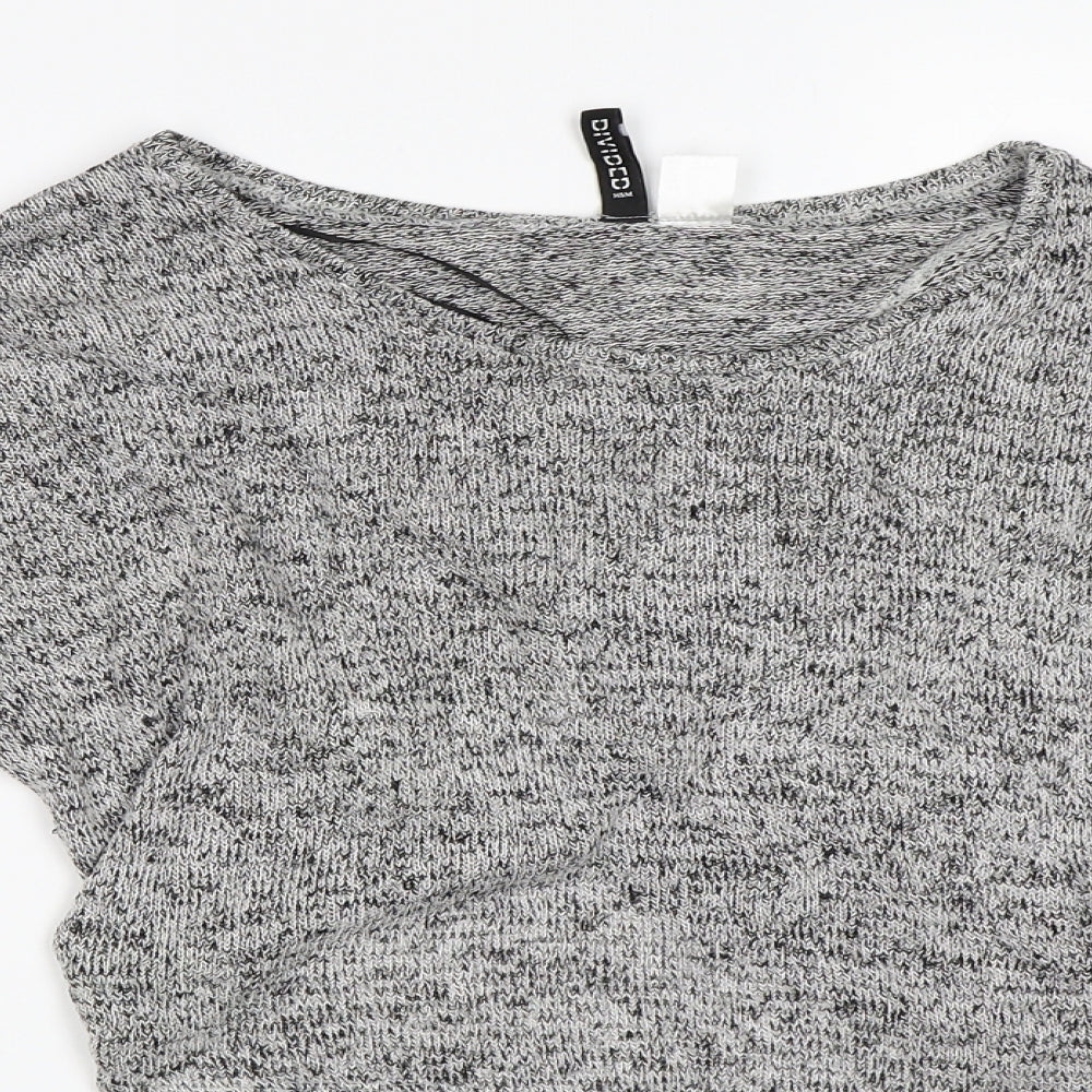 Womens UK Size S H&M Grey Cropped T-Shirt