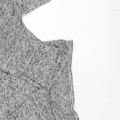 Womens UK Size S H&M Grey Cropped T-Shirt