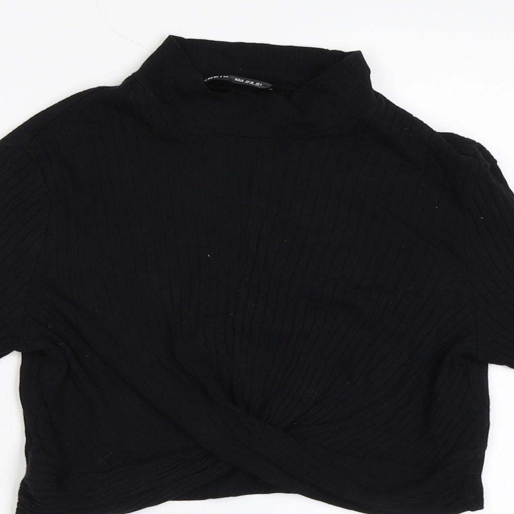 SheIn Womens Black   Cropped T-Shirt Size M