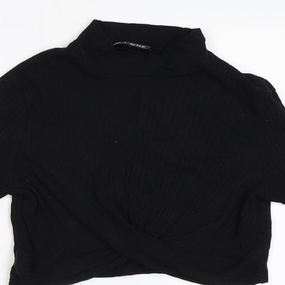 SheIn Womens Black   Cropped T-Shirt Size M