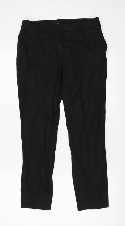 Womens UK Size 36 H&M Regular Fit Capri Black Trousers