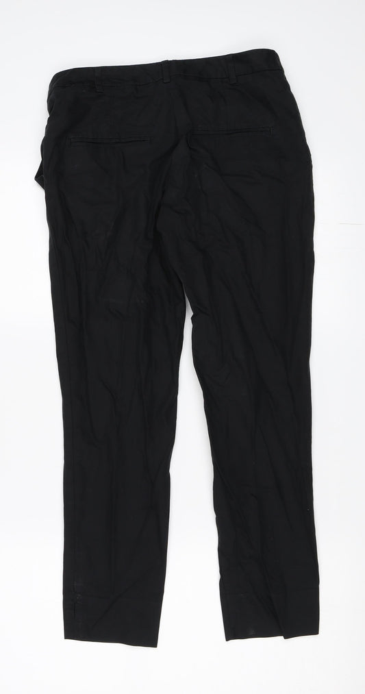 Womens UK Size 36 H&M Regular Fit Capri Black Trousers