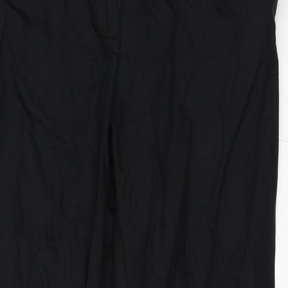 Womens UK Size 36 H&M Regular Fit Capri Black Trousers