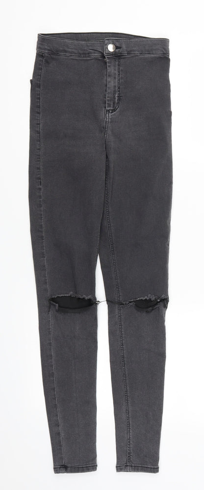 Topshop Womens Grey  Denim Skinny Jeans Size 25 in L27 in