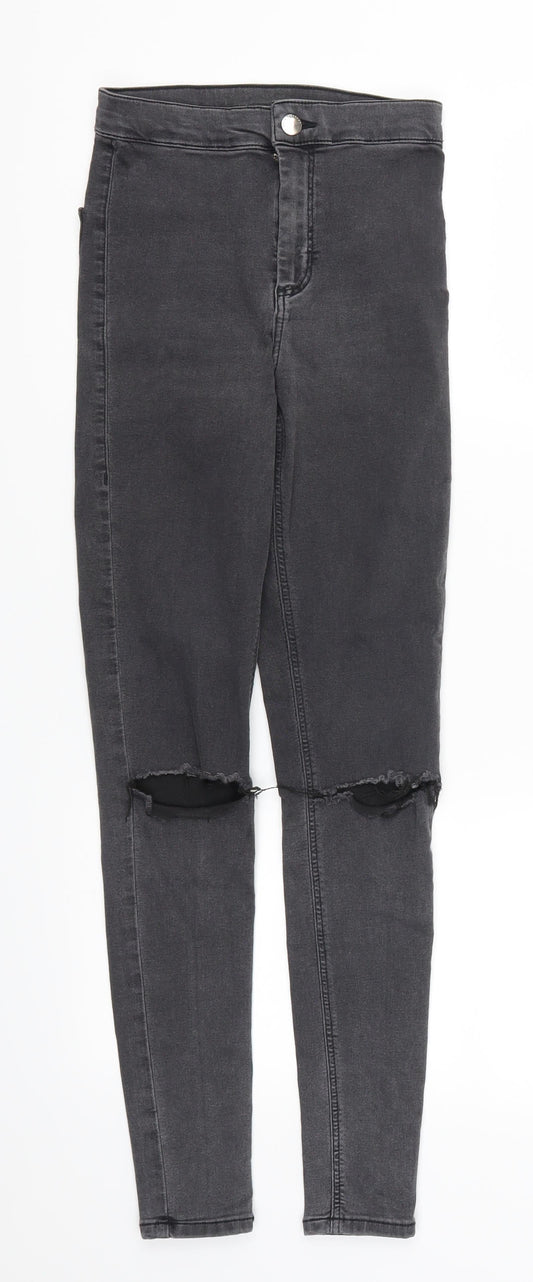 Topshop Womens Grey  Denim Skinny Jeans Size 25 in L27 in