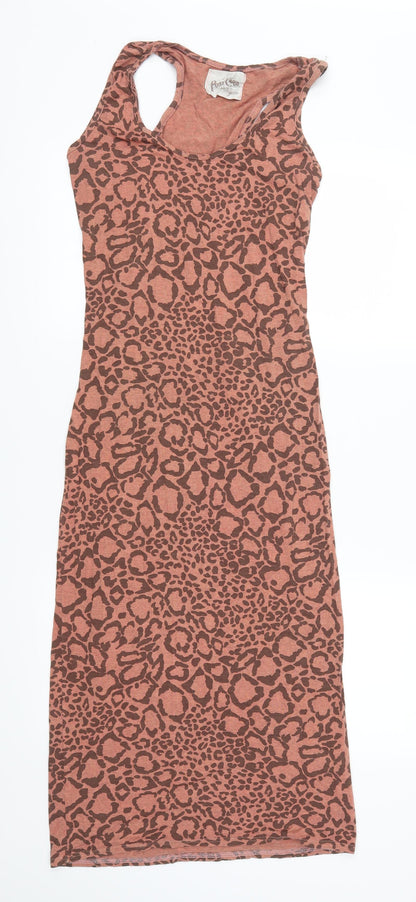 Post Card Womens Pink Animal Print  Tank Dress  Size XS