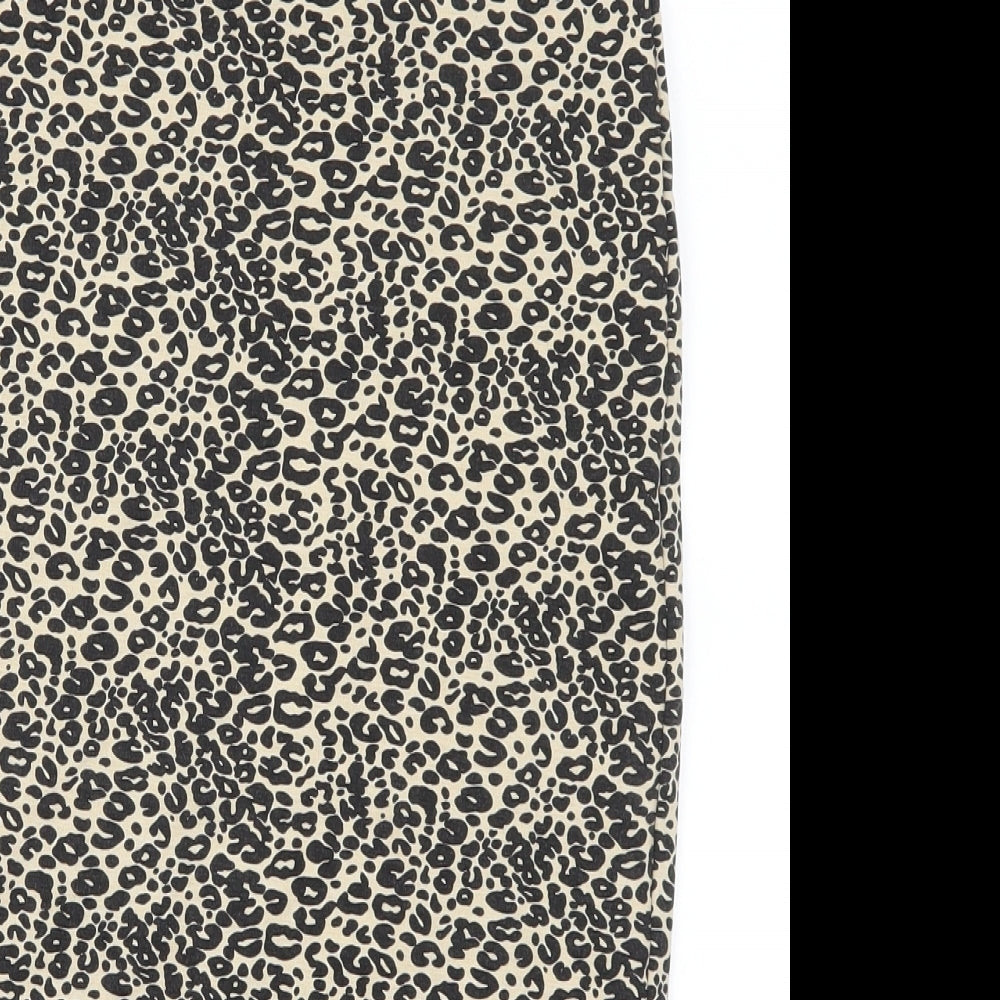 Joe Benbasset Womens Brown Animal Print Rayon Skort Set Size S