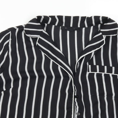 Atmosphere Womens Black Striped  Basic Button-Up Size 12
