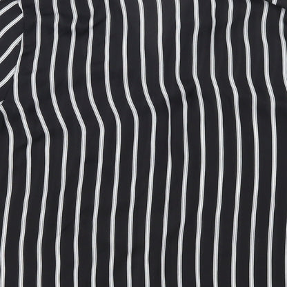 Atmosphere Womens Black Striped  Basic Button-Up Size 12
