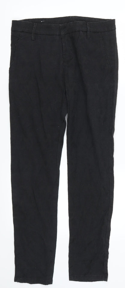 Womens UK Size M Preworn Regular Fit  Black Trousers