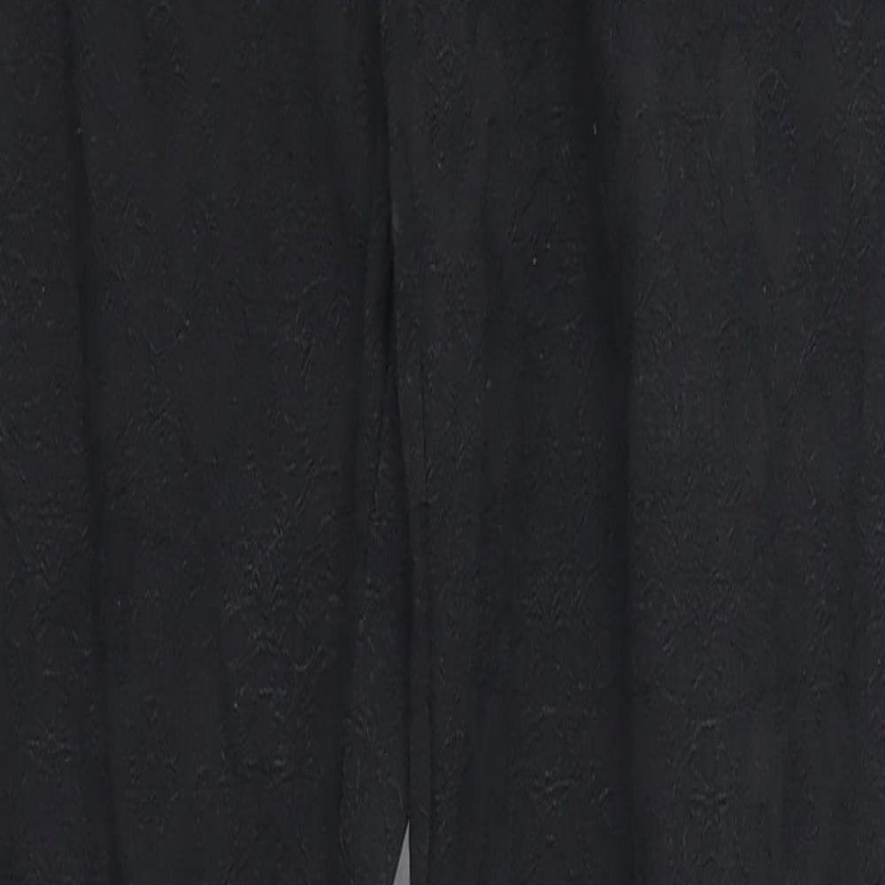 Womens UK Size M Preworn Regular Fit  Black Trousers