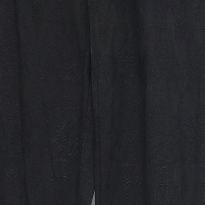 Womens UK Size M Preworn Regular Fit  Black Trousers
