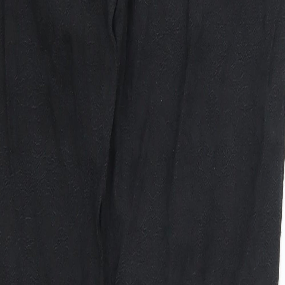 Womens UK Size M Preworn Regular Fit  Black Trousers