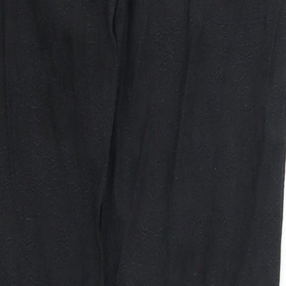 Womens UK Size M Preworn Regular Fit  Black Trousers