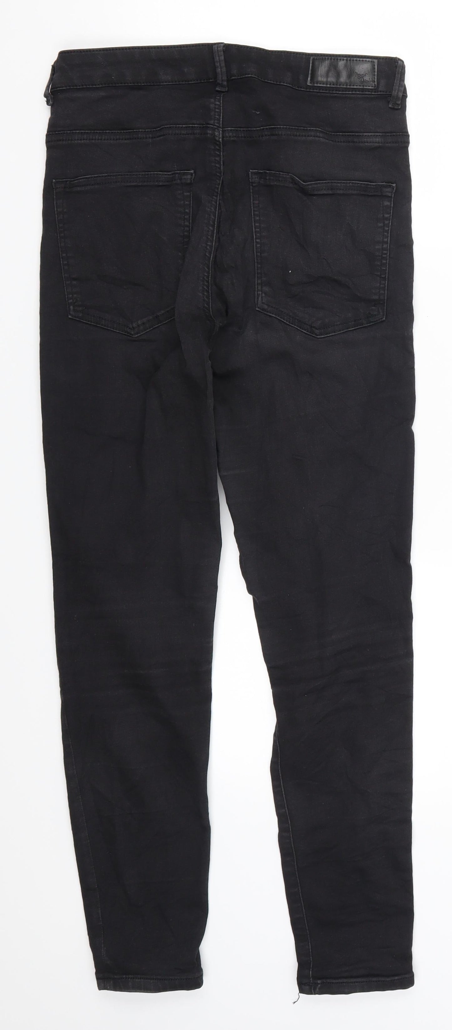 Never Denim Womens Black  Denim Skinny Jeans Size L L26.5 in