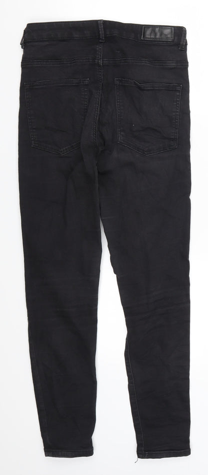 Never Denim Womens Black  Denim Skinny Jeans Size L L26.5 in