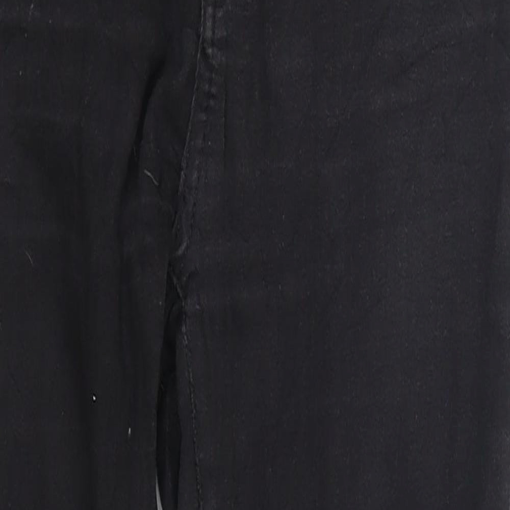 Never Denim Womens Black  Denim Skinny Jeans Size L L26.5 in