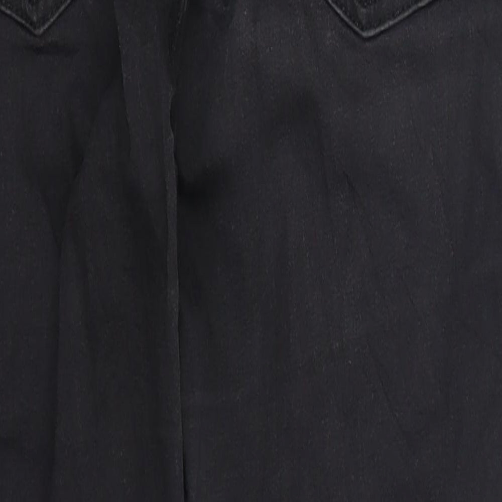 Never Denim Womens Black  Denim Skinny Jeans Size L L26.5 in