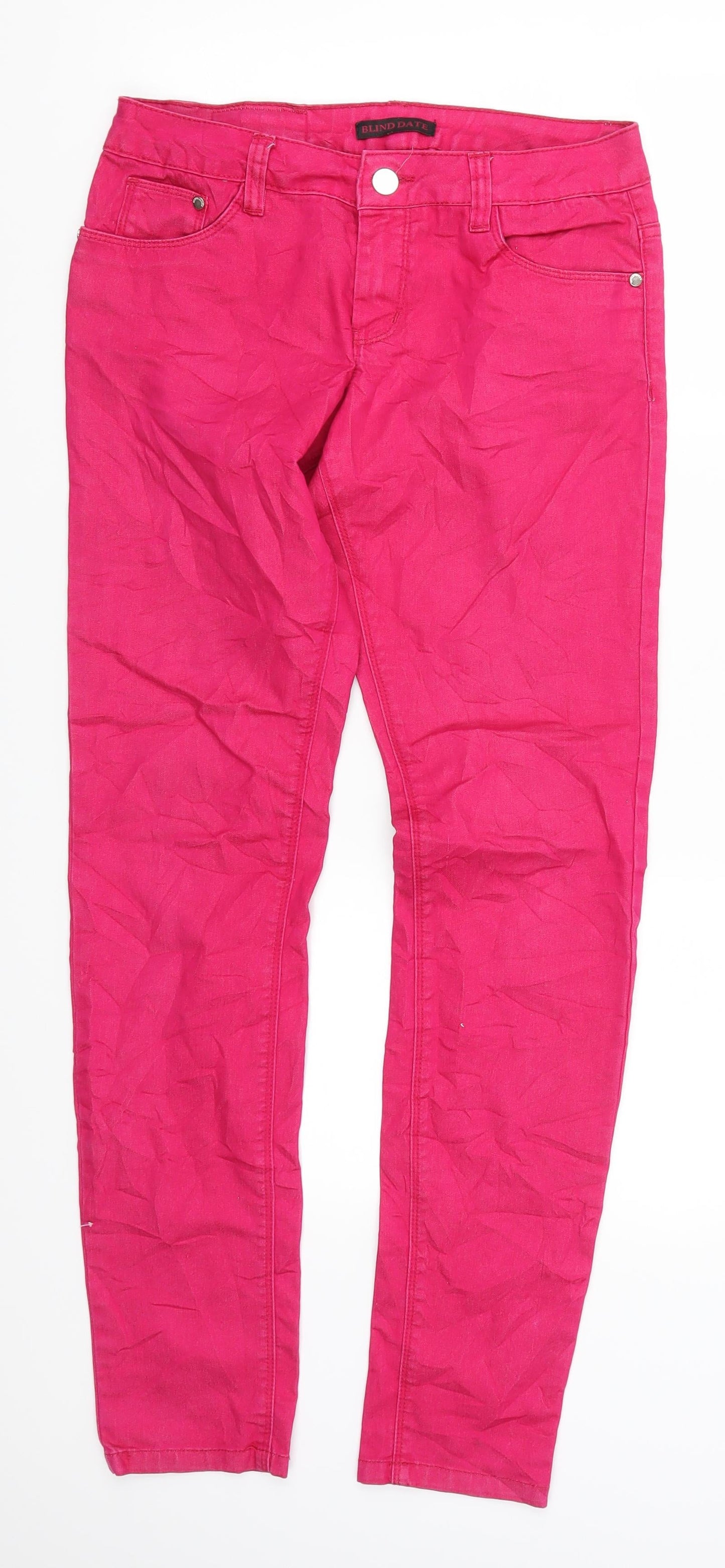 Womens UK Size 27 in Blind Date Regular Fit Skinny Pink Jeans