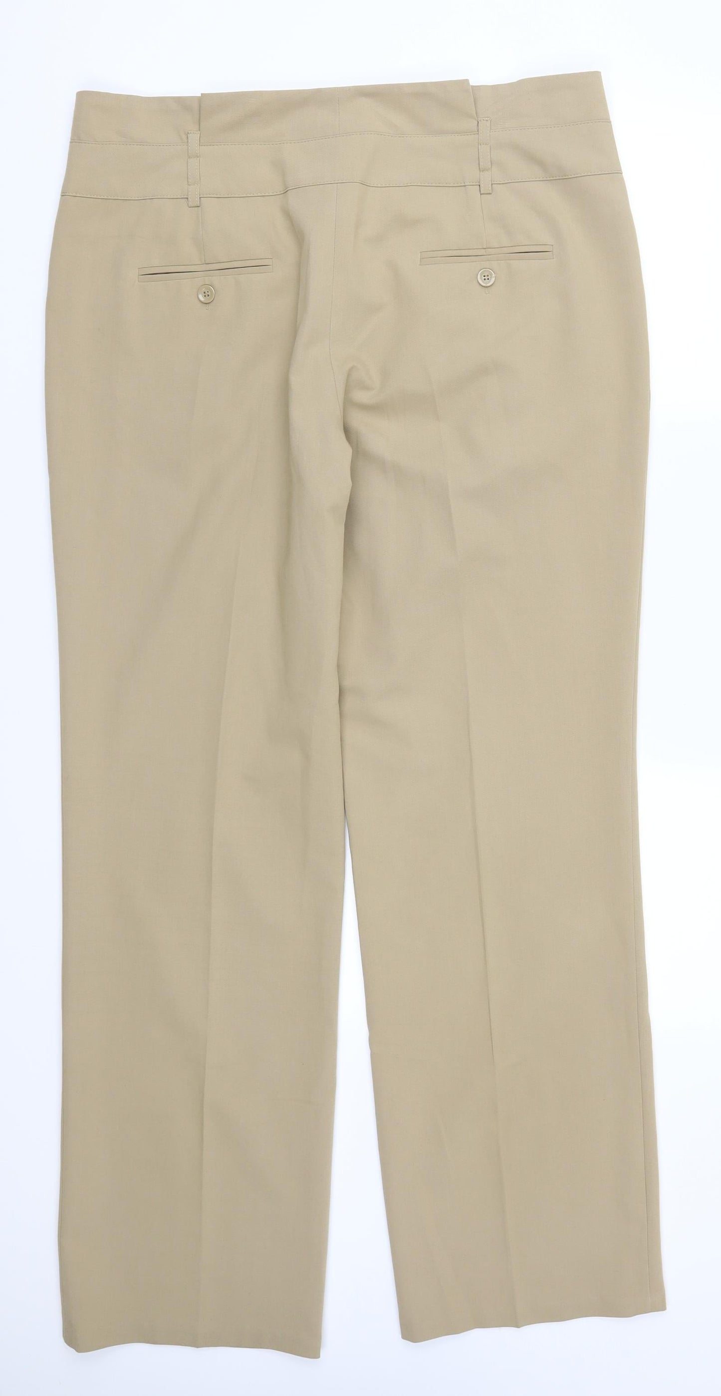 Femme Womens Beige   Trousers  Size 14 L31.5 in